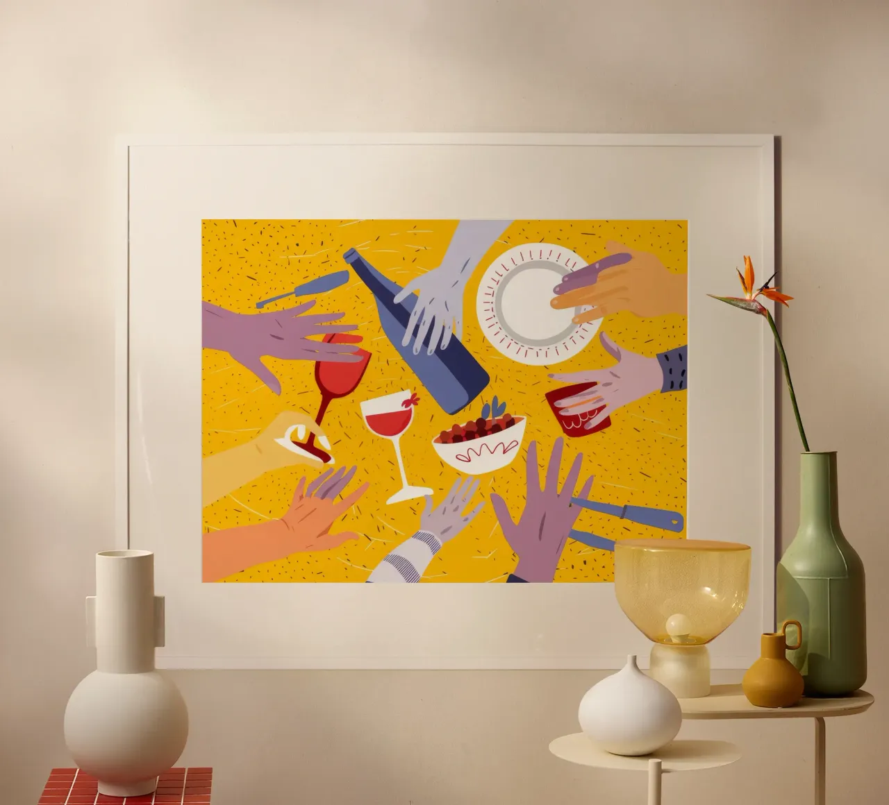 Der Griff zum Wein Poster von Muse Artworks