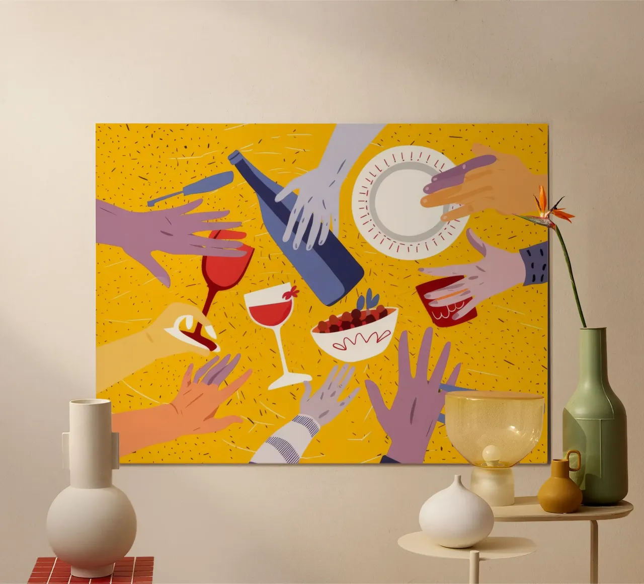Der Griff zum Wein Poster von Muse Artworks