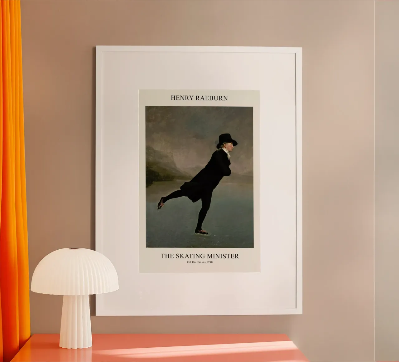 Raeburn - The Skating Minister poster con telaio in alluminio da Vintage by JUNIQE