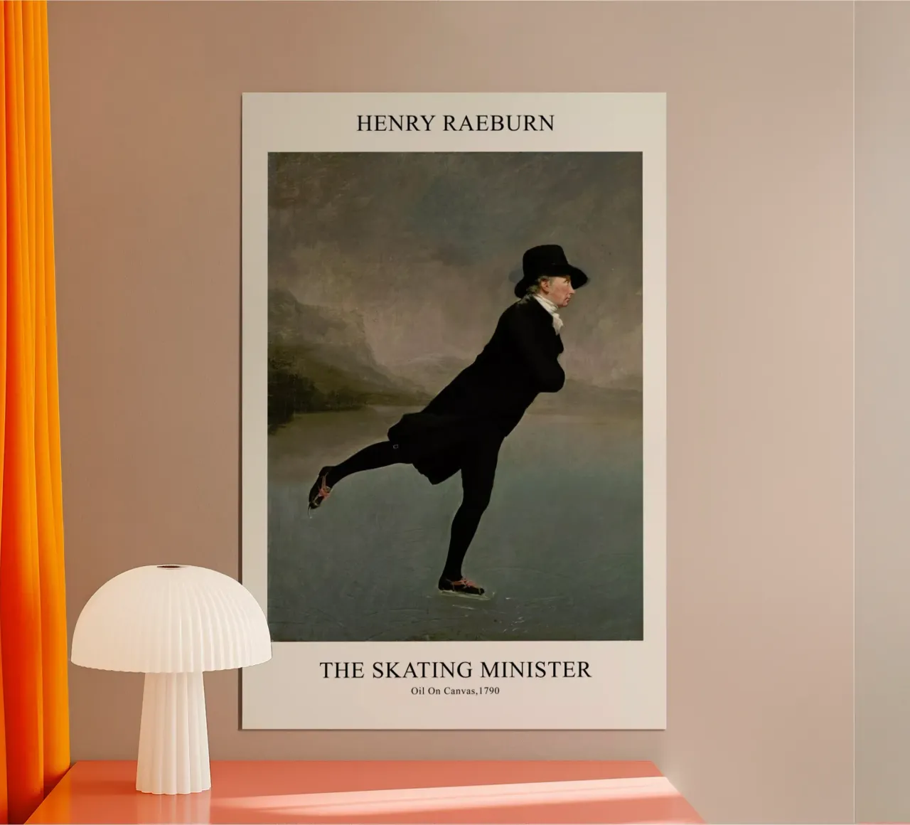 Raeburn - The Skating Minister poster con telaio in alluminio da Vintage by JUNIQE