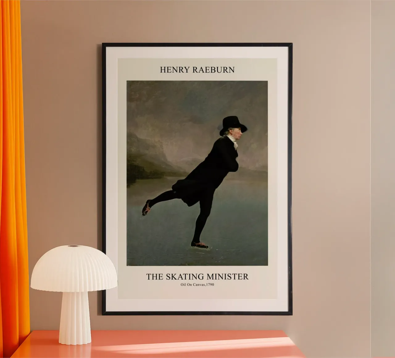 Raeburn - The Skating Minister poster con telaio in alluminio da Vintage by JUNIQE