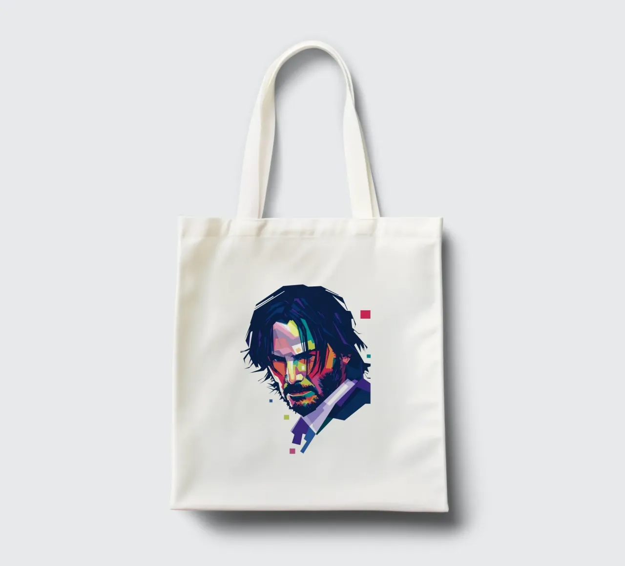 John Wick Pop Art | WPAP borsa in juta da Alkahfsmart