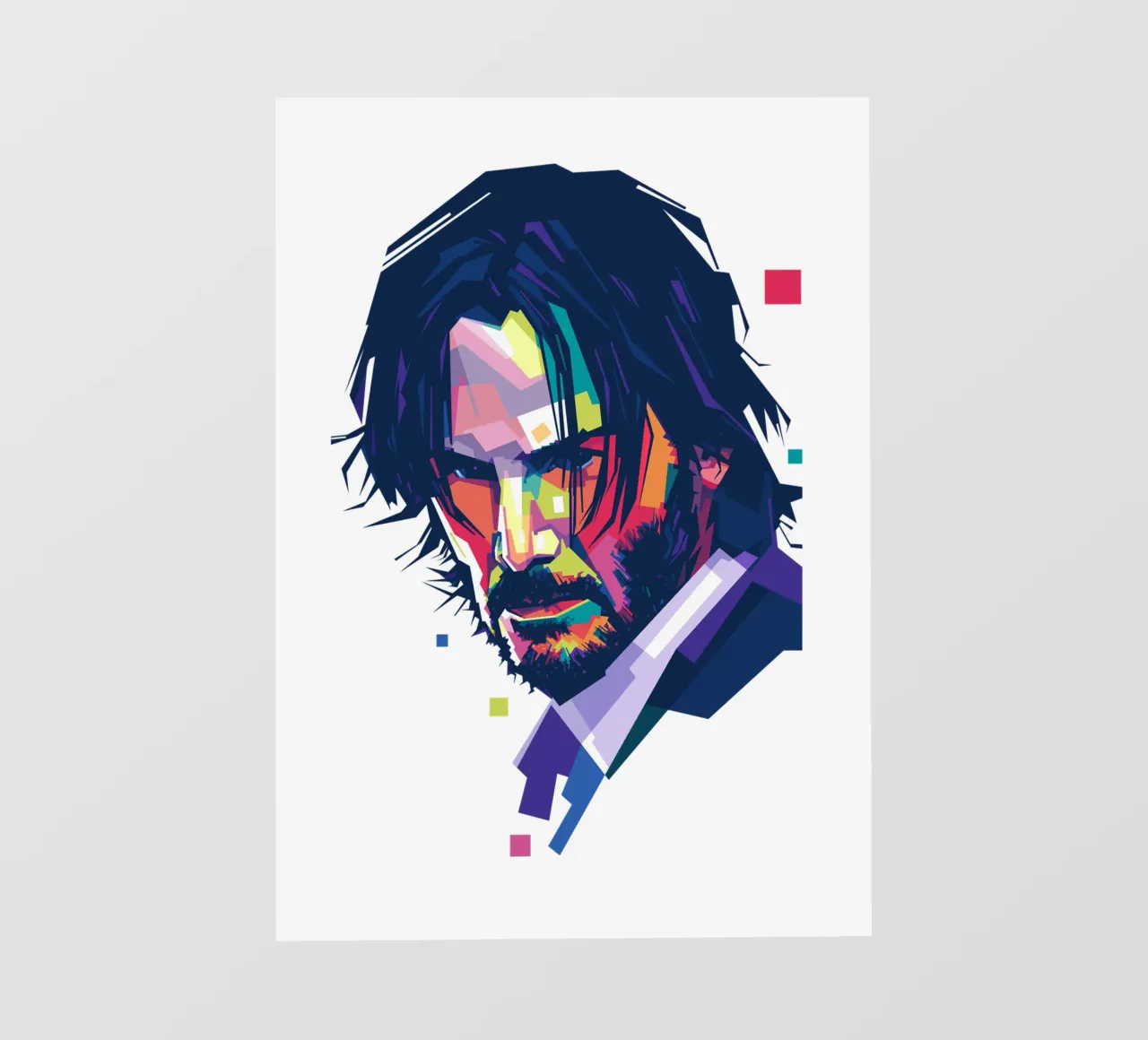 John Wick Pop Art | WPAP pellicola backlit da Alkahfsmart