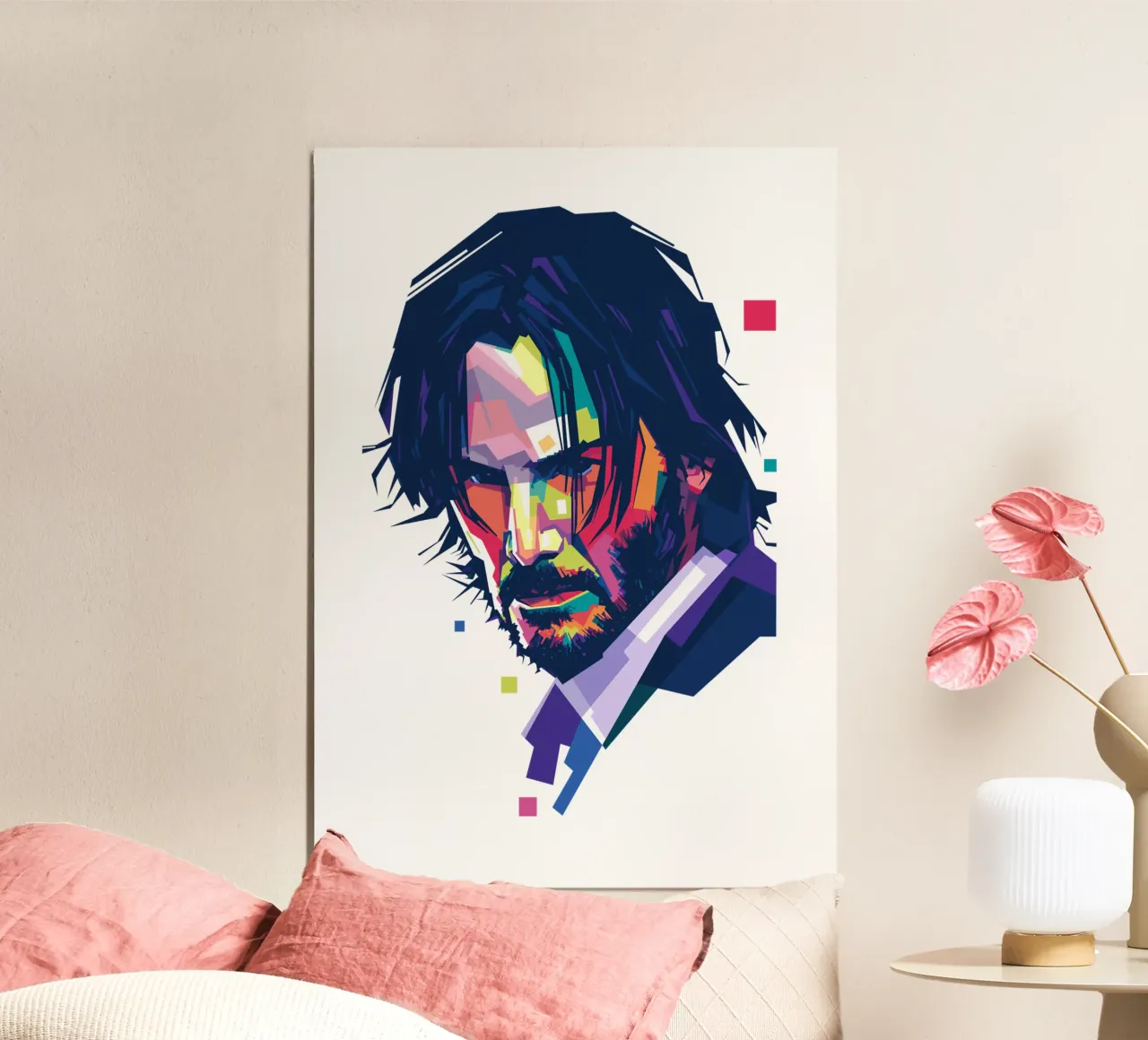 John Wick Pop Art | WPAP carta hahnemühle da Alkahfsmart