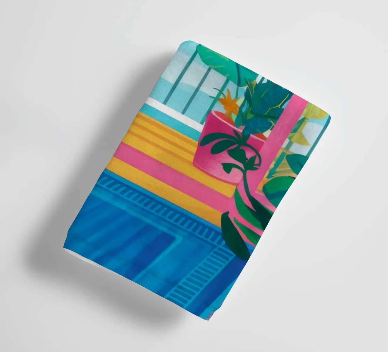 Maximalist Window View towel by FadeAura