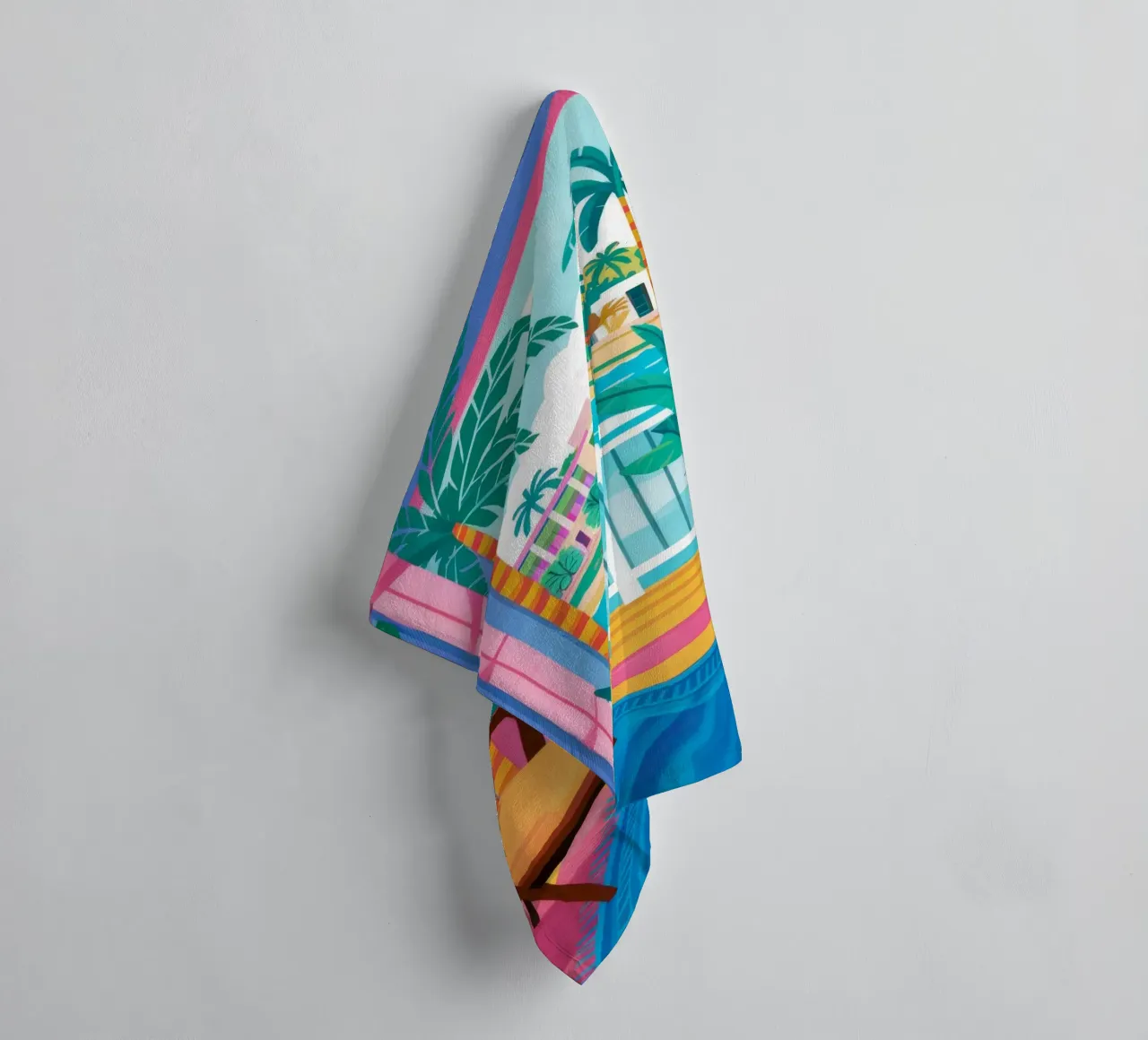 Maximalist Window View towel by FadeAura