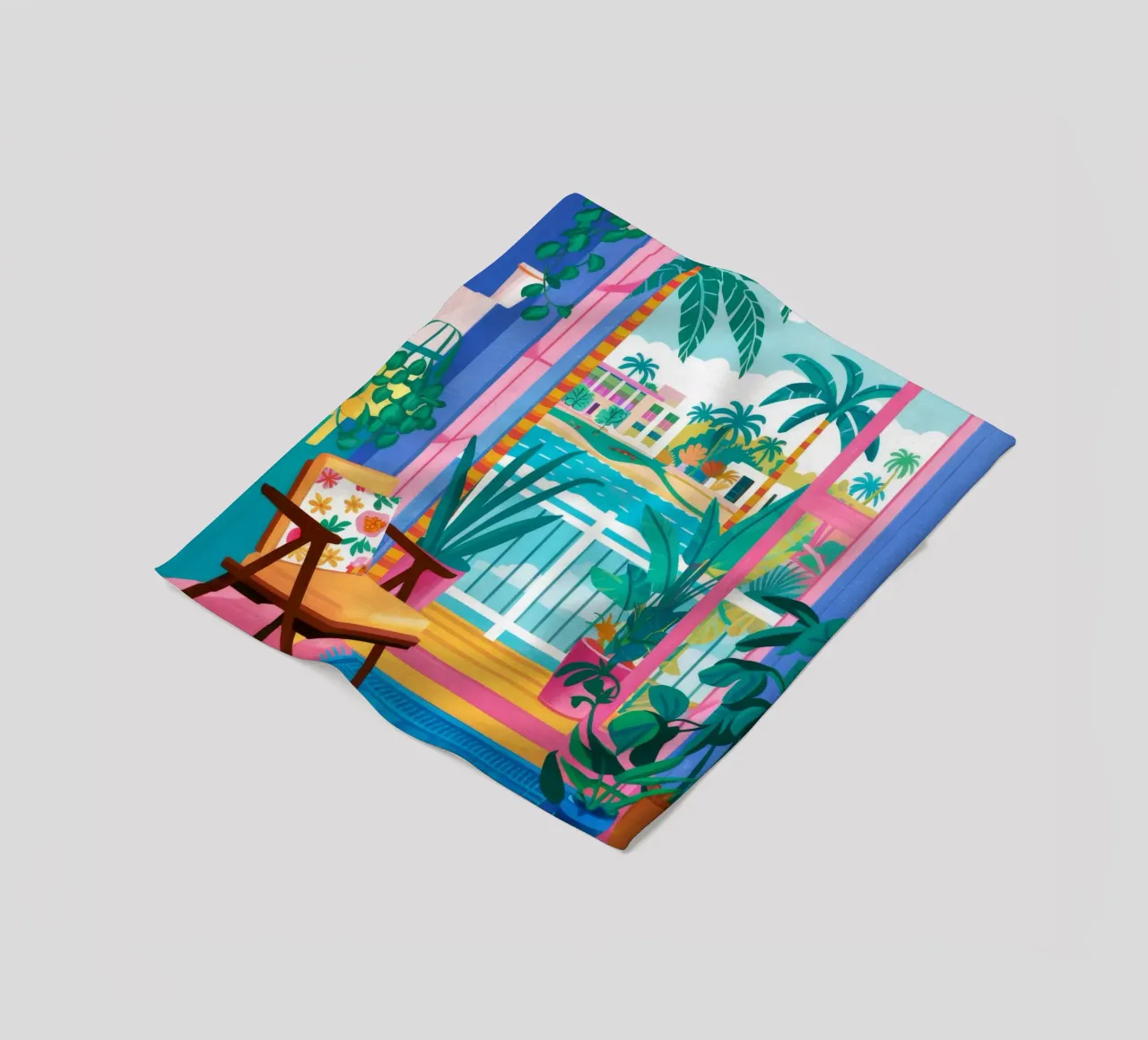 Maximalist Window View Fleecedecke von FadeAura