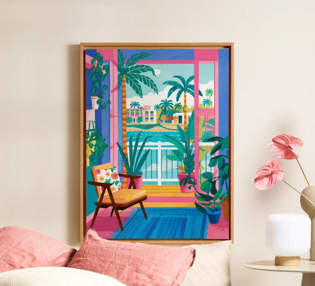 Maximalist Window View canvas by FadeAura