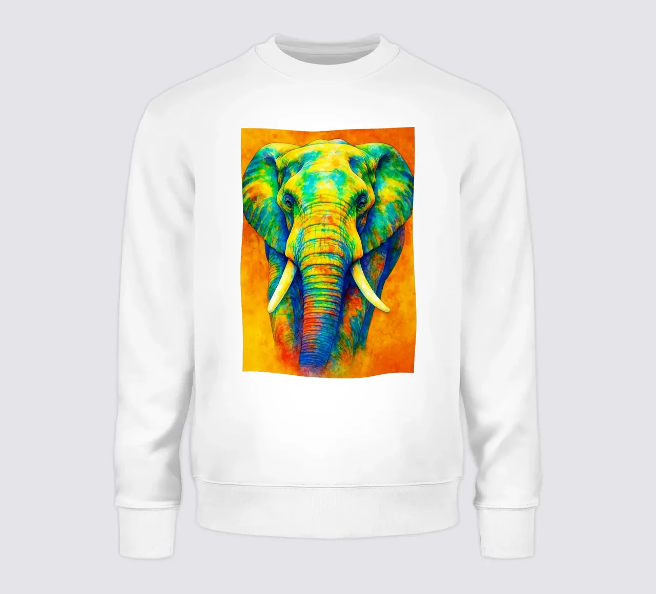 elefante pittura colorata felpa da toegoe