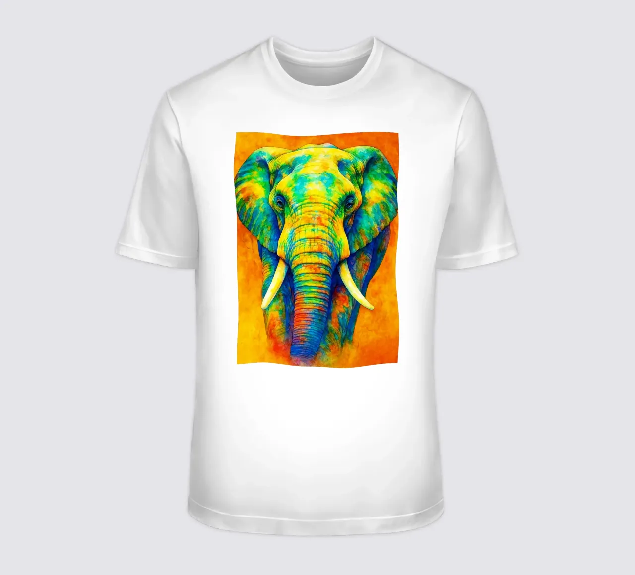 elefante pittura colorata t-shirt da toegoe
