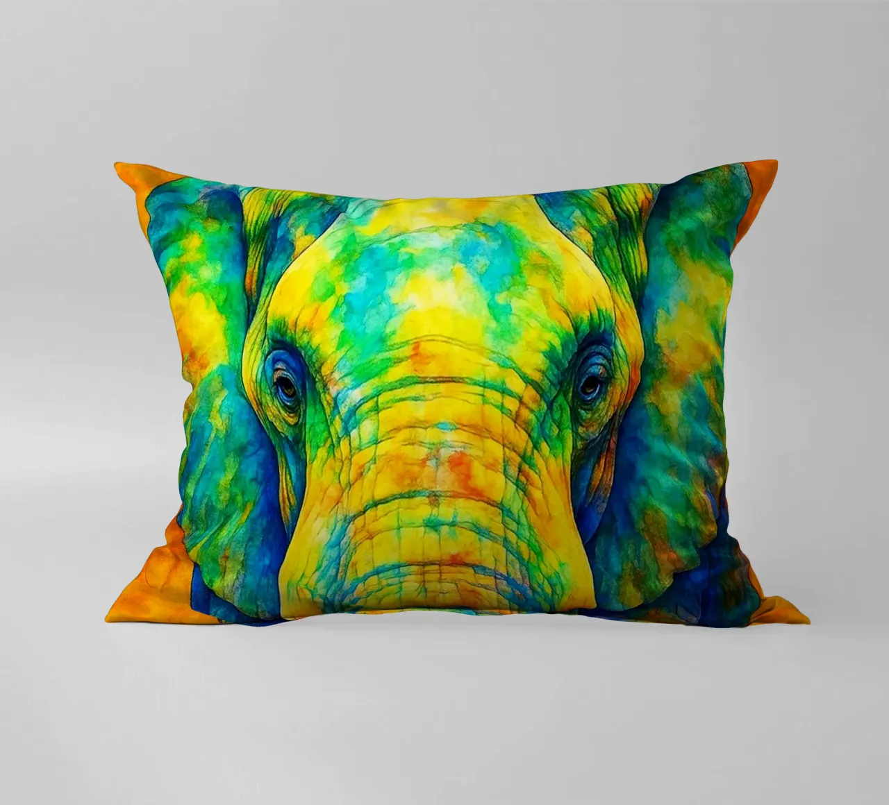 elefante pittura colorata cuscino da toegoe