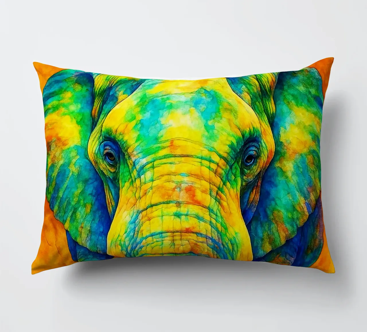 elefante pittura colorata cuscino da toegoe