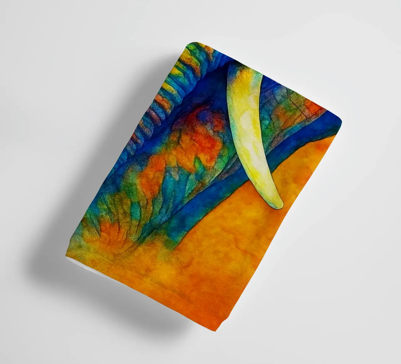 elephant colorfull painting towel by toegoe