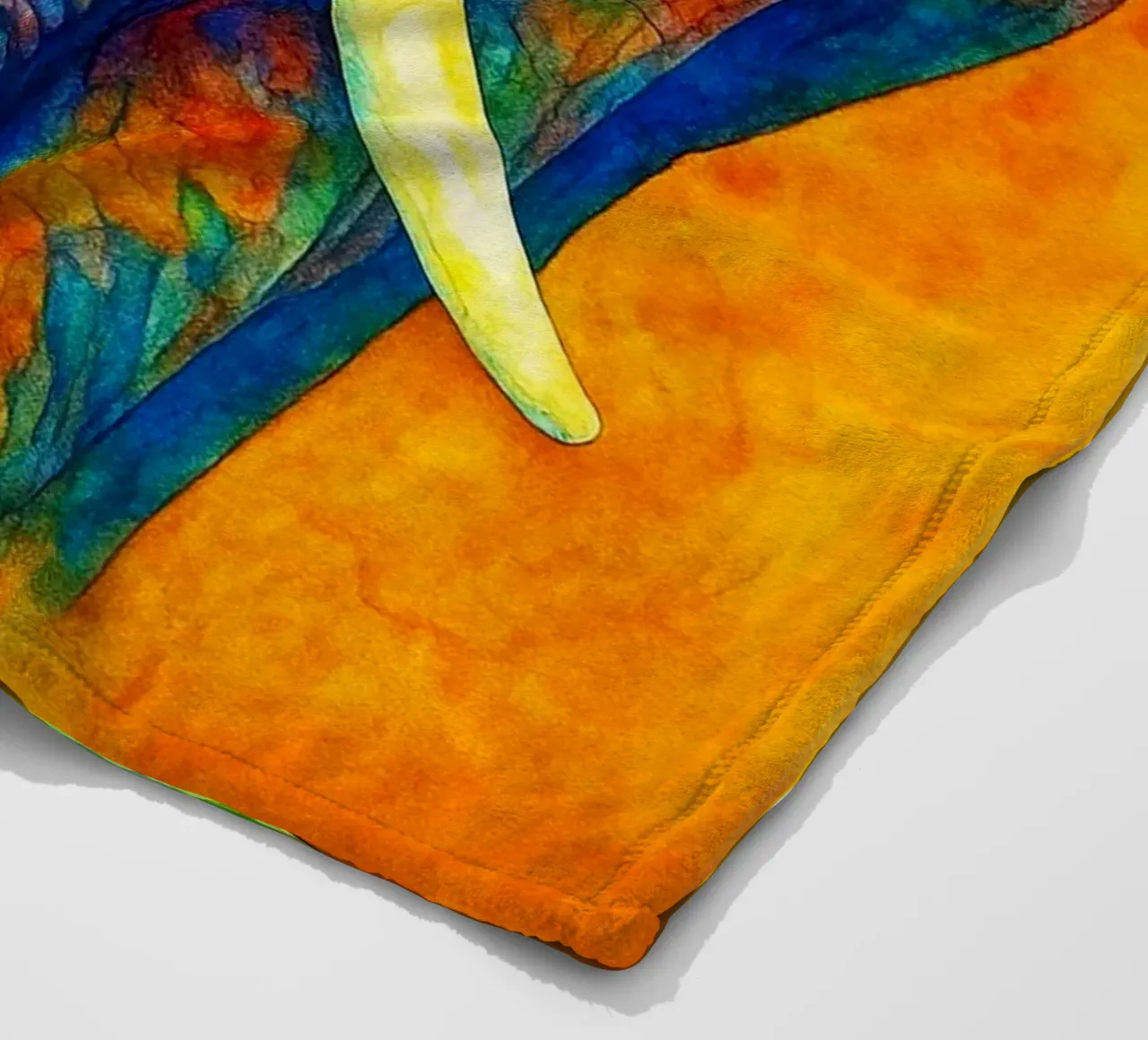 elefante pittura colorata coperta in pile da toegoe