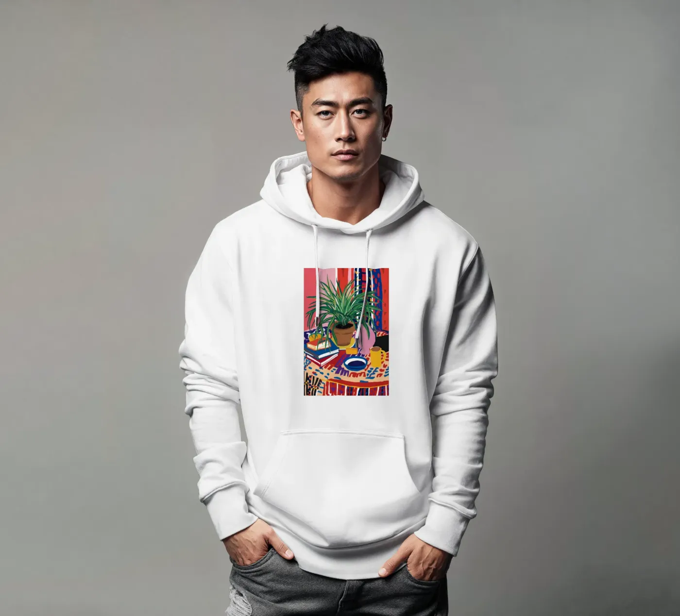 Patterned Table Stillness hoodie by FadeAura