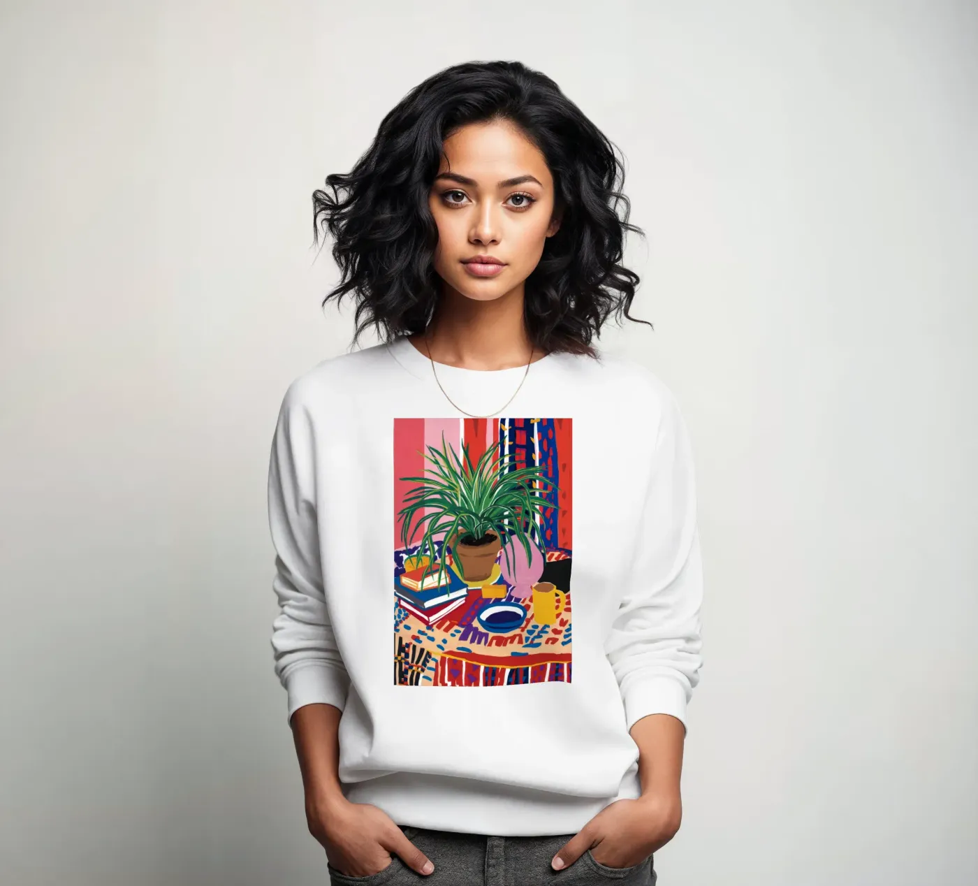 Patterned Table Stillness sweatshirt by FadeAura