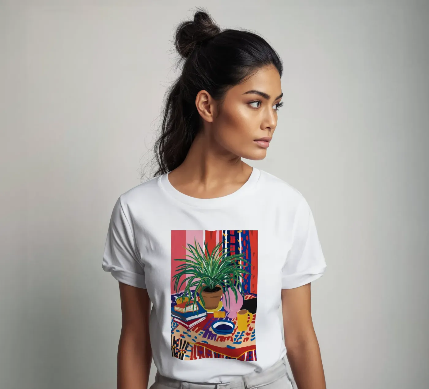 Patterned Table Stillness t-shirt by FadeAura