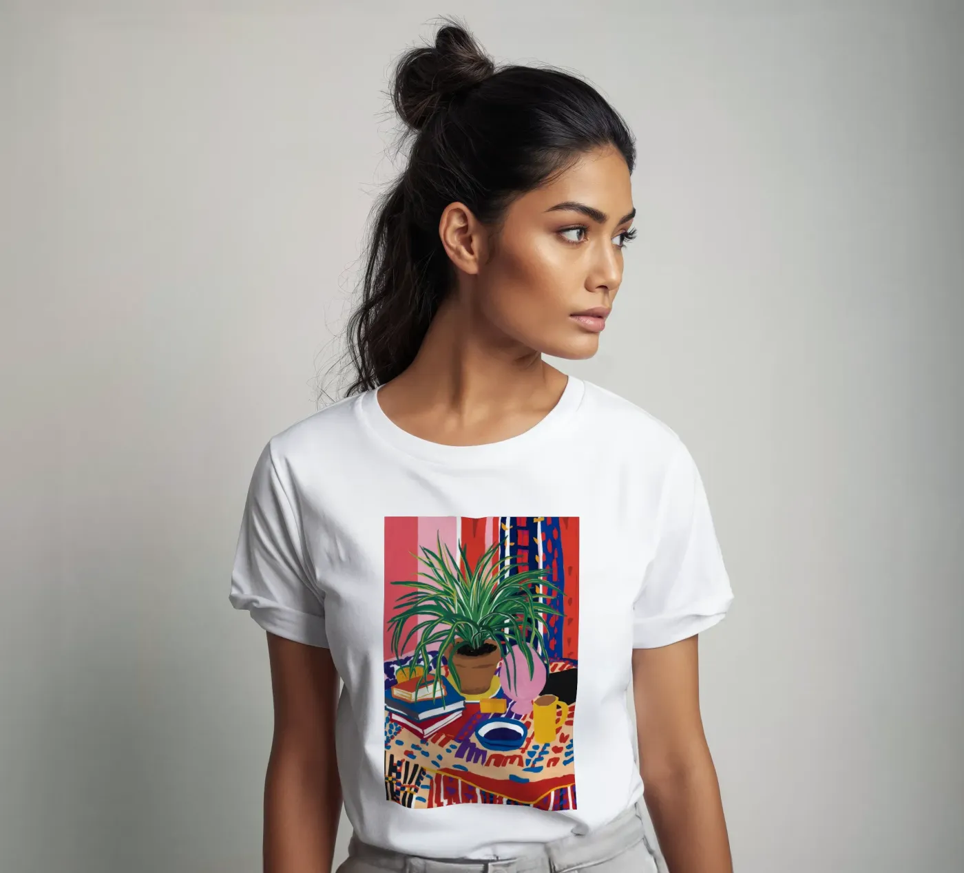 Patterned Table Stillness t-shirt by FadeAura