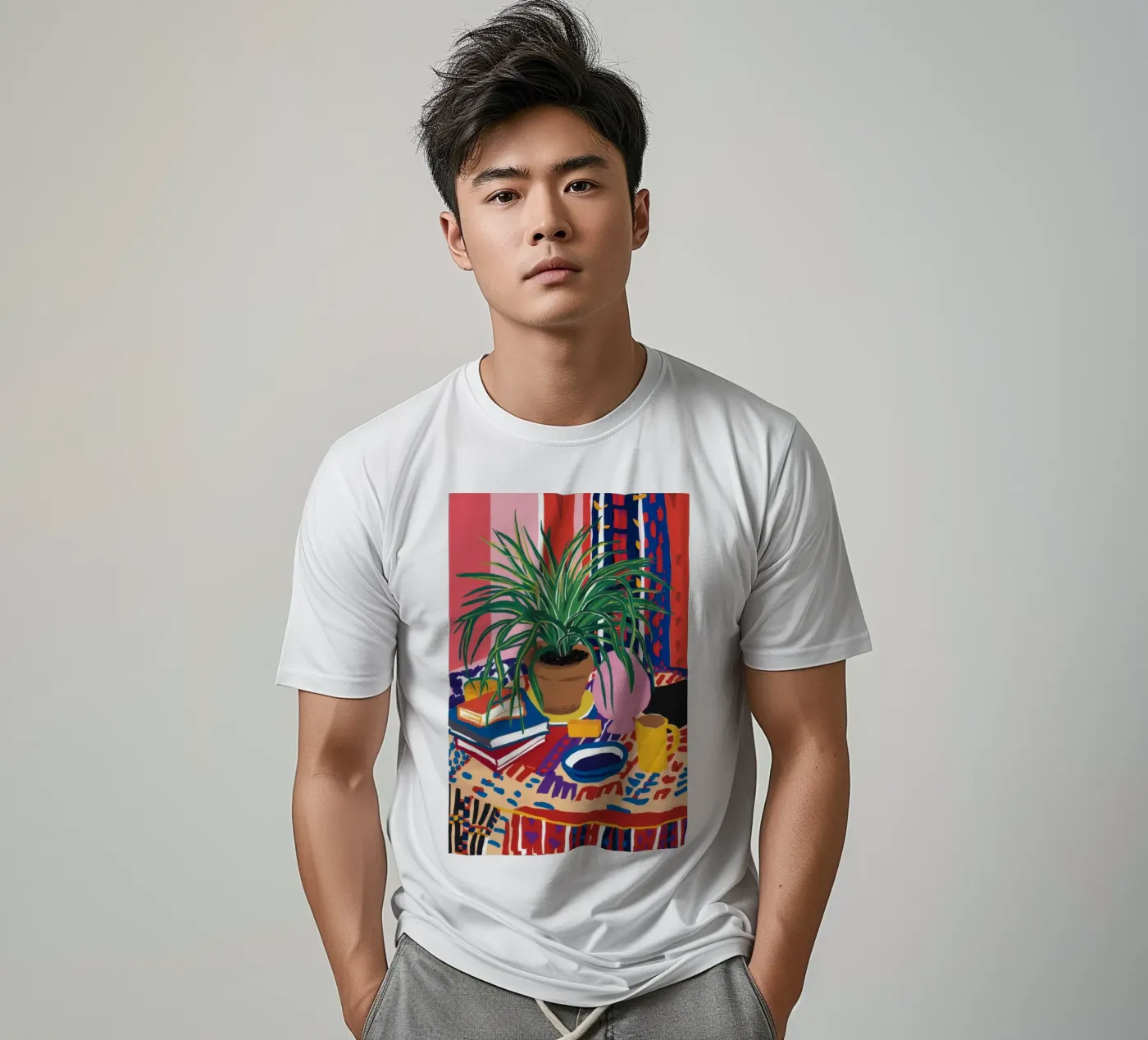 Patterned Table Stillness t-shirt by FadeAura