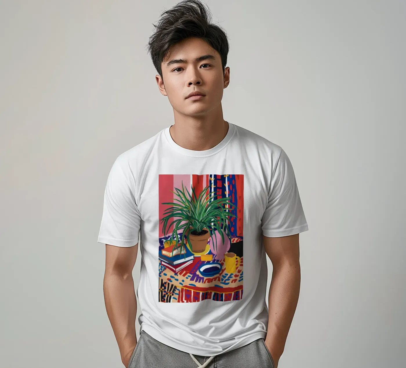 Patterned Table Stillness t-shirt by FadeAura