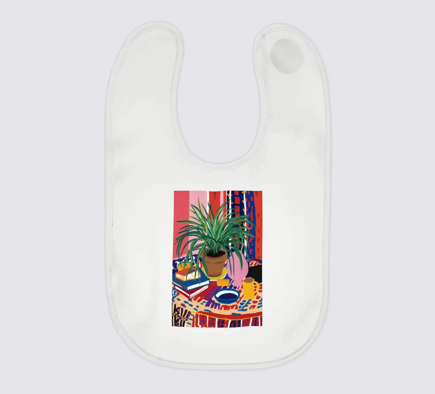 Patterned Table Stillness baby bib by FadeAura