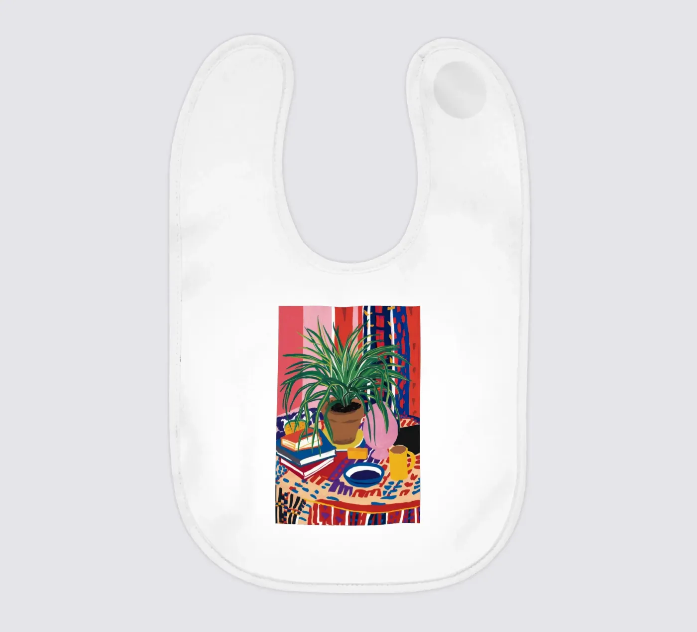 Patterned Table Stillness baby bib by FadeAura