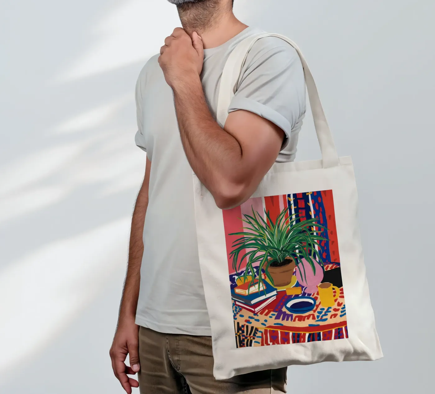 Patterned Table Stillness tote bag by FadeAura