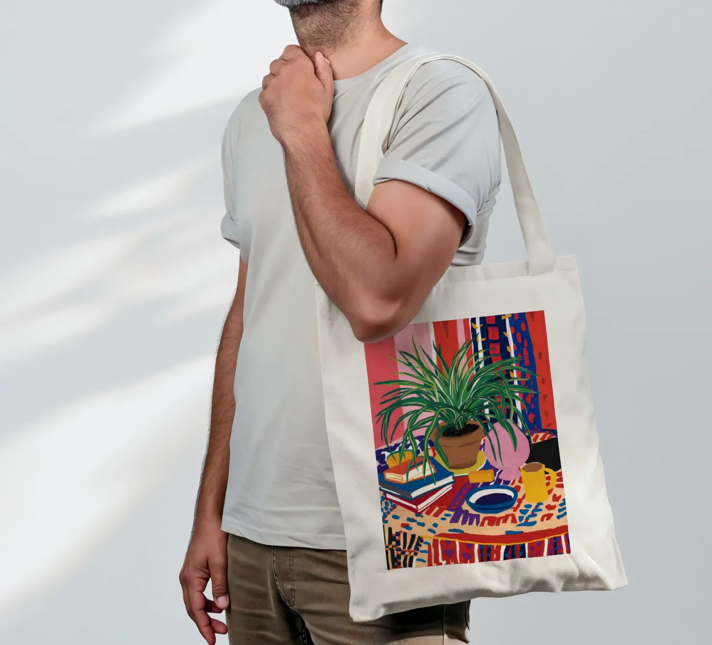 Patterned Table Stillness tote bag by FadeAura