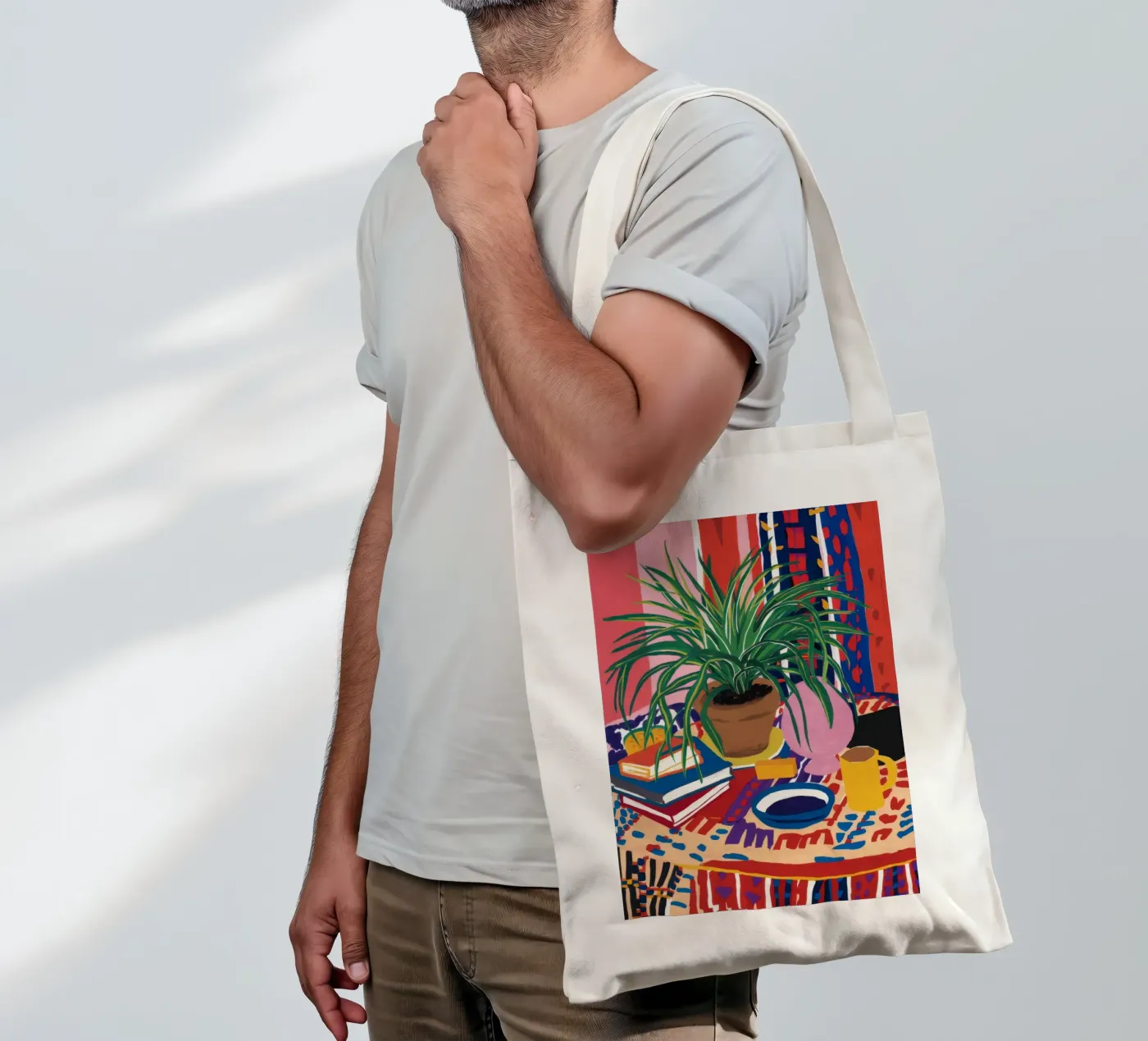Patterned Table Stillness tote bag by FadeAura