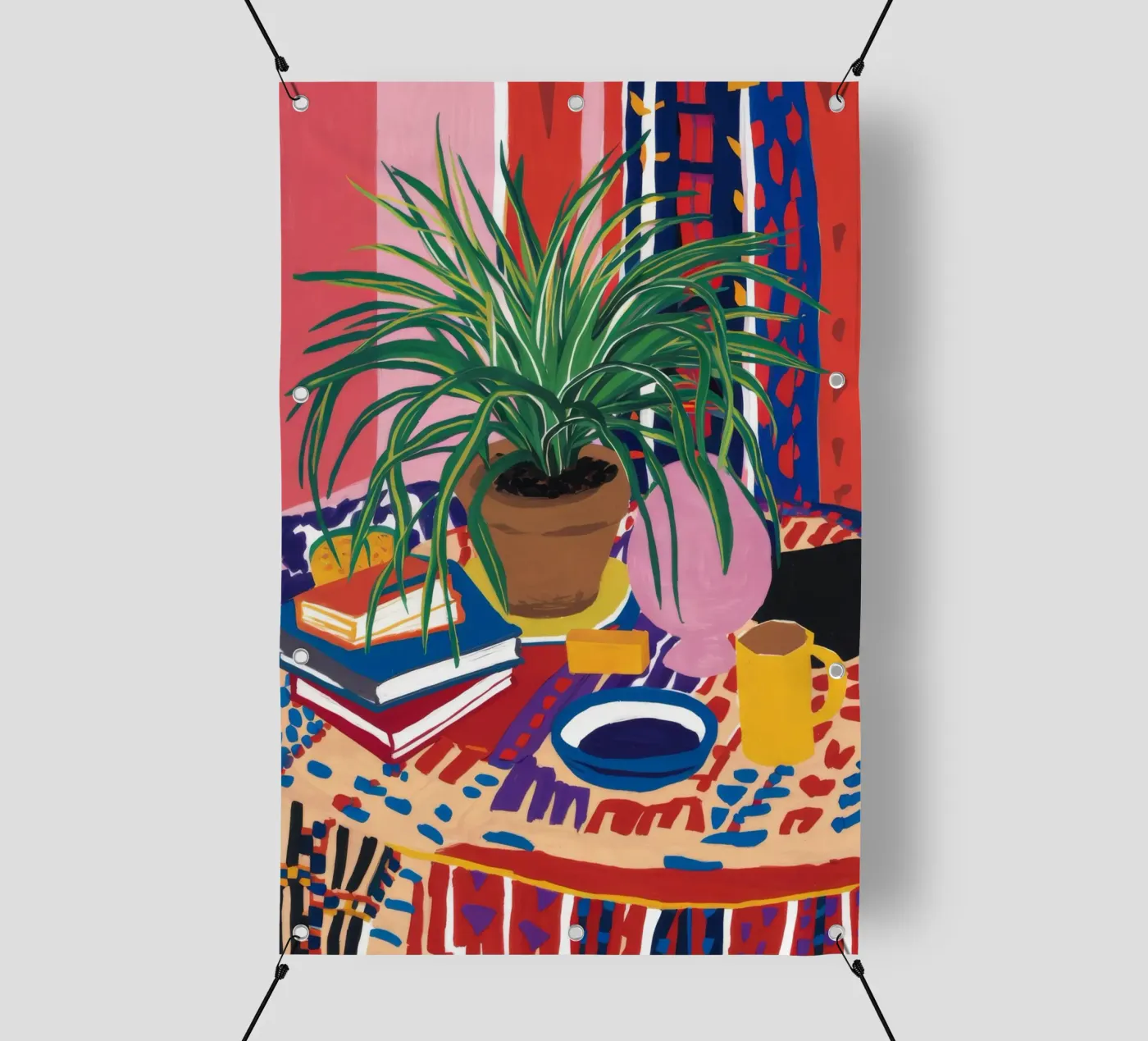 Gemusterter Tisch Stillstand PVC Plane von FadeAura