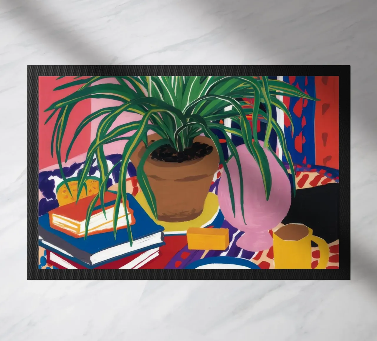 Patterned Table Stillness doormat by FadeAura