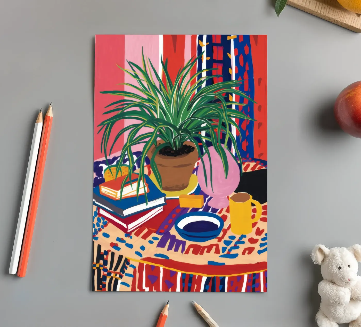 Patterned Table Stillness sticker sheet by FadeAura