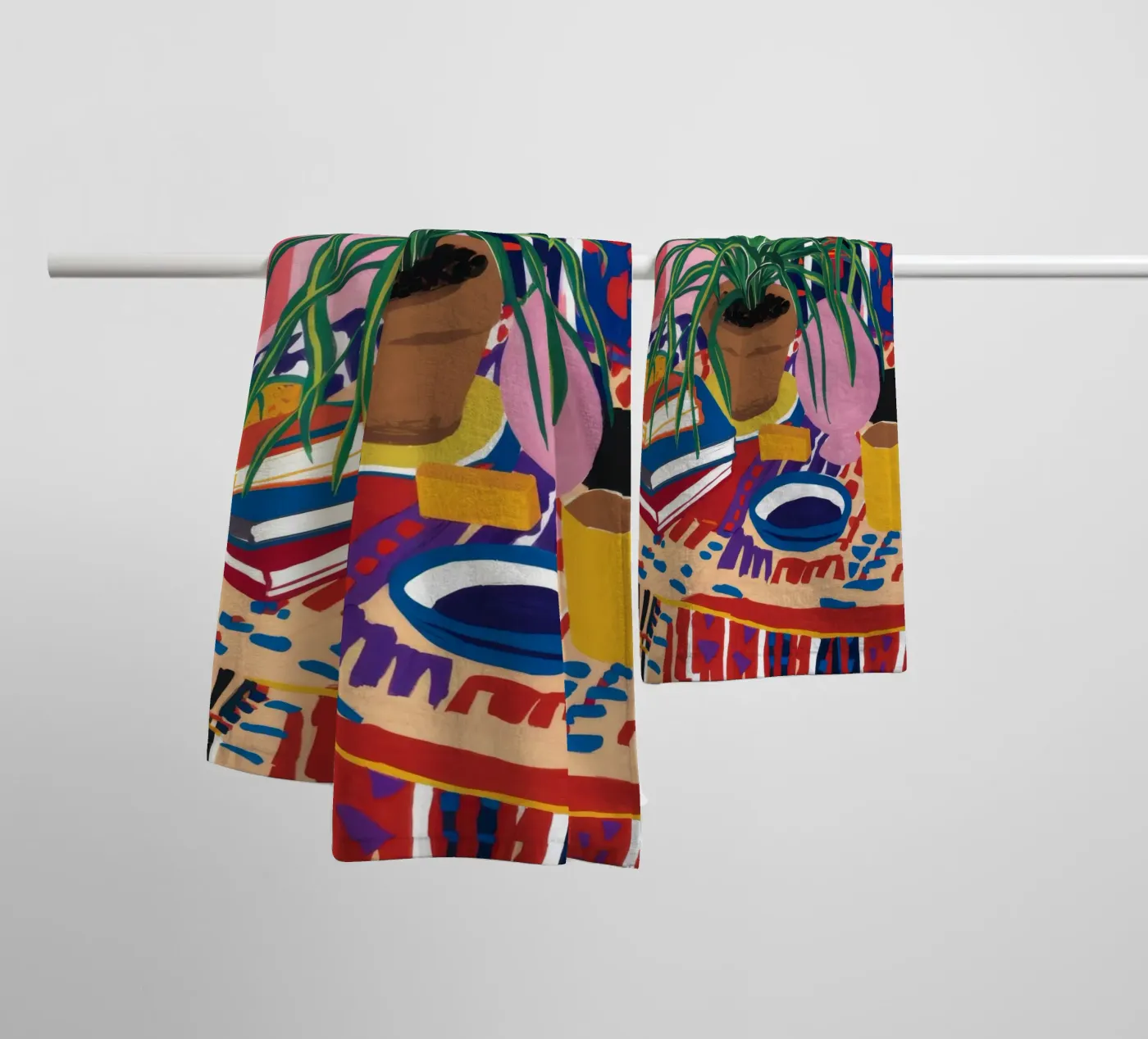 Patterned Table Stillness towel by FadeAura