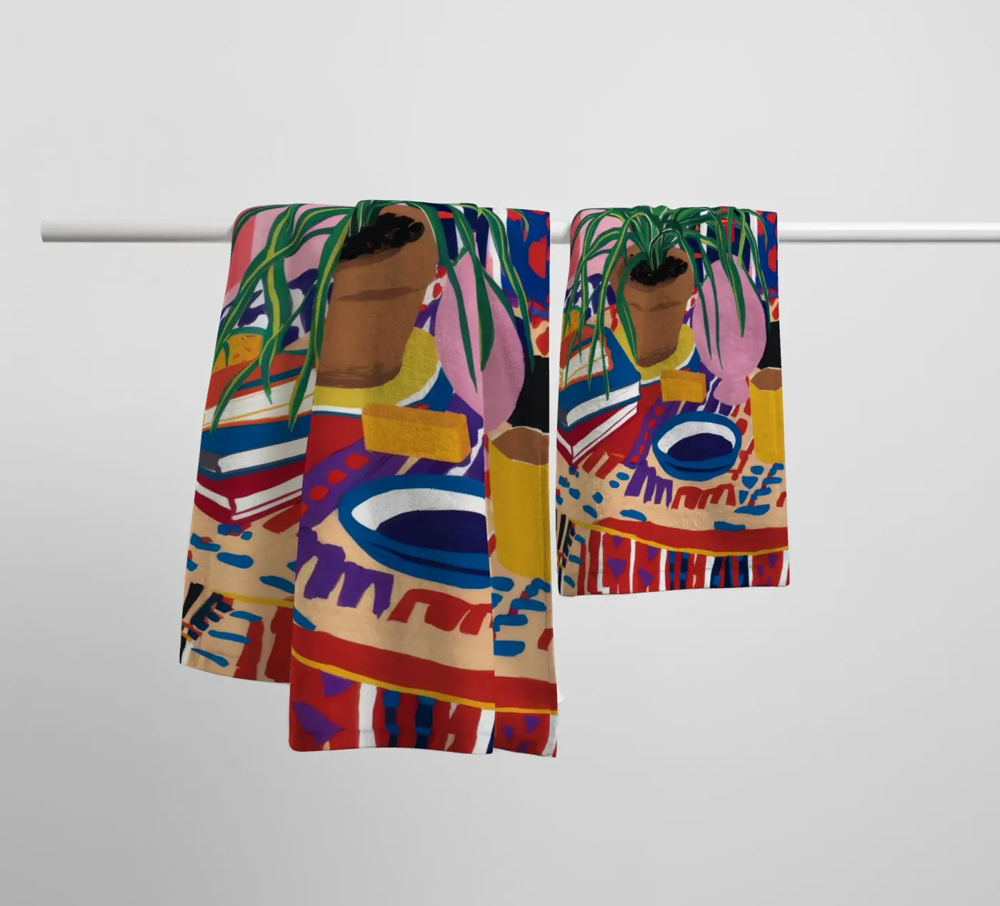 Patterned Table Stillness towel by FadeAura