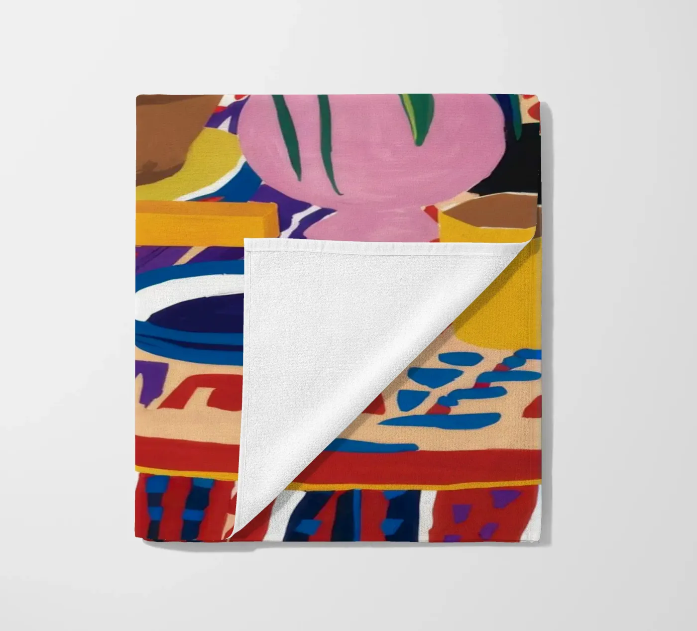 Patterned Table Stillness beach towel by FadeAura