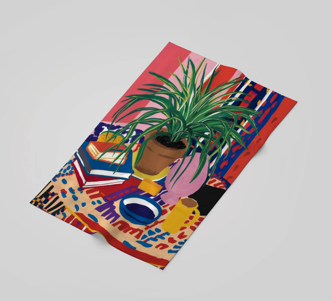 Patterned Table Stillness beach towel by FadeAura