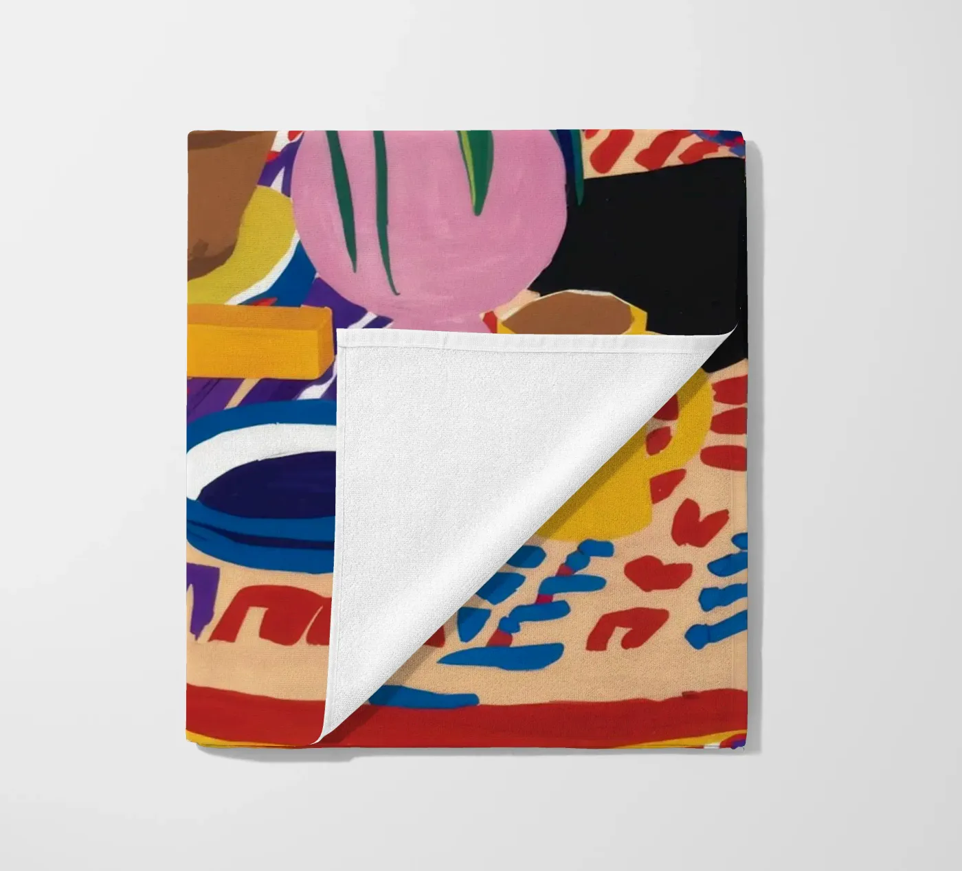 Patterned Table Stillness beach towel by FadeAura