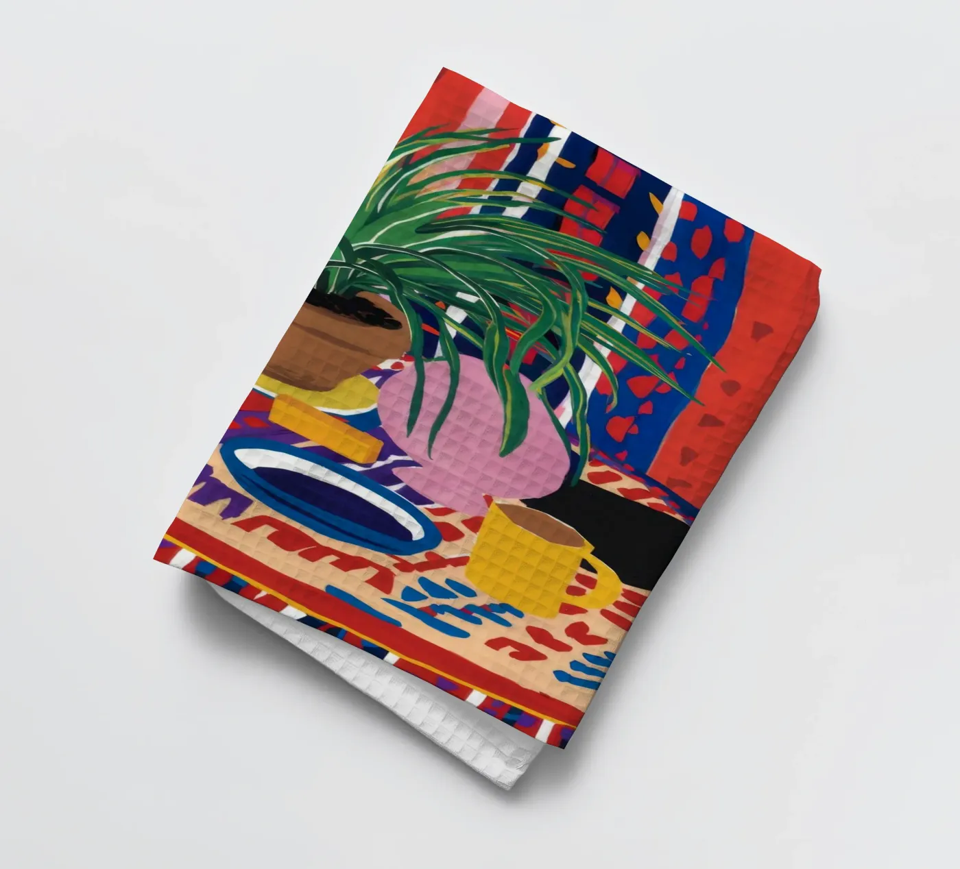 Patterned Table Stillness tea towel by FadeAura