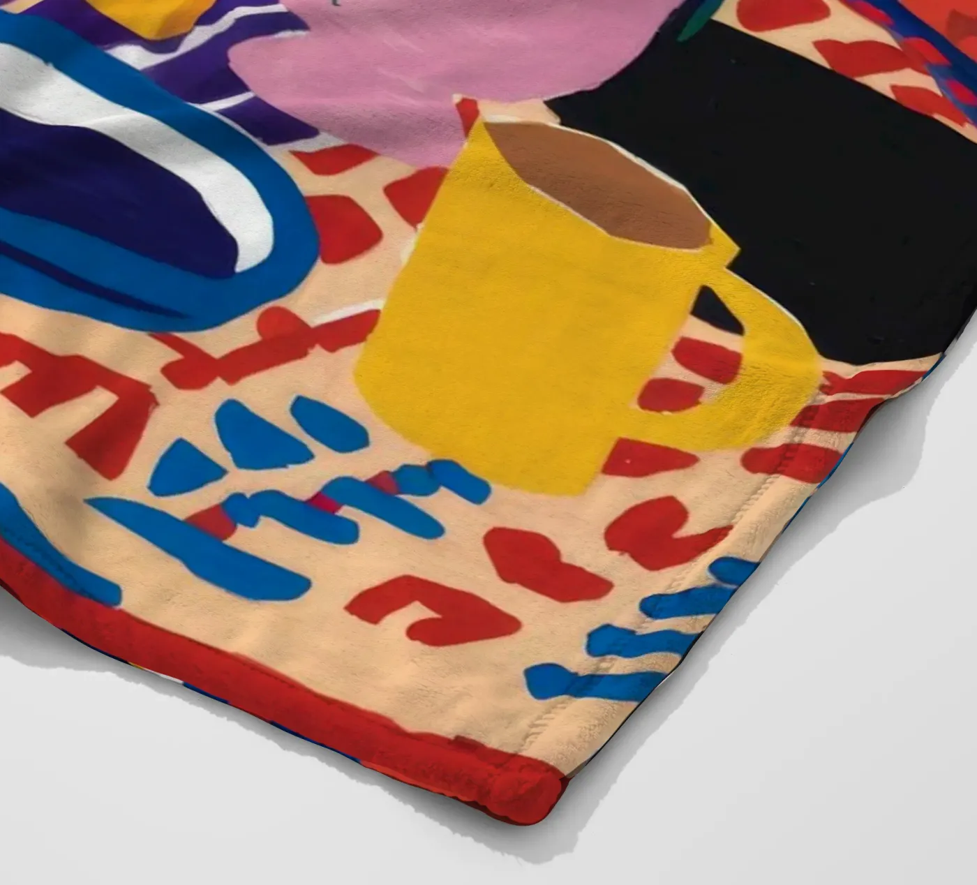 Patterned Table Stillness fleece blanket by FadeAura