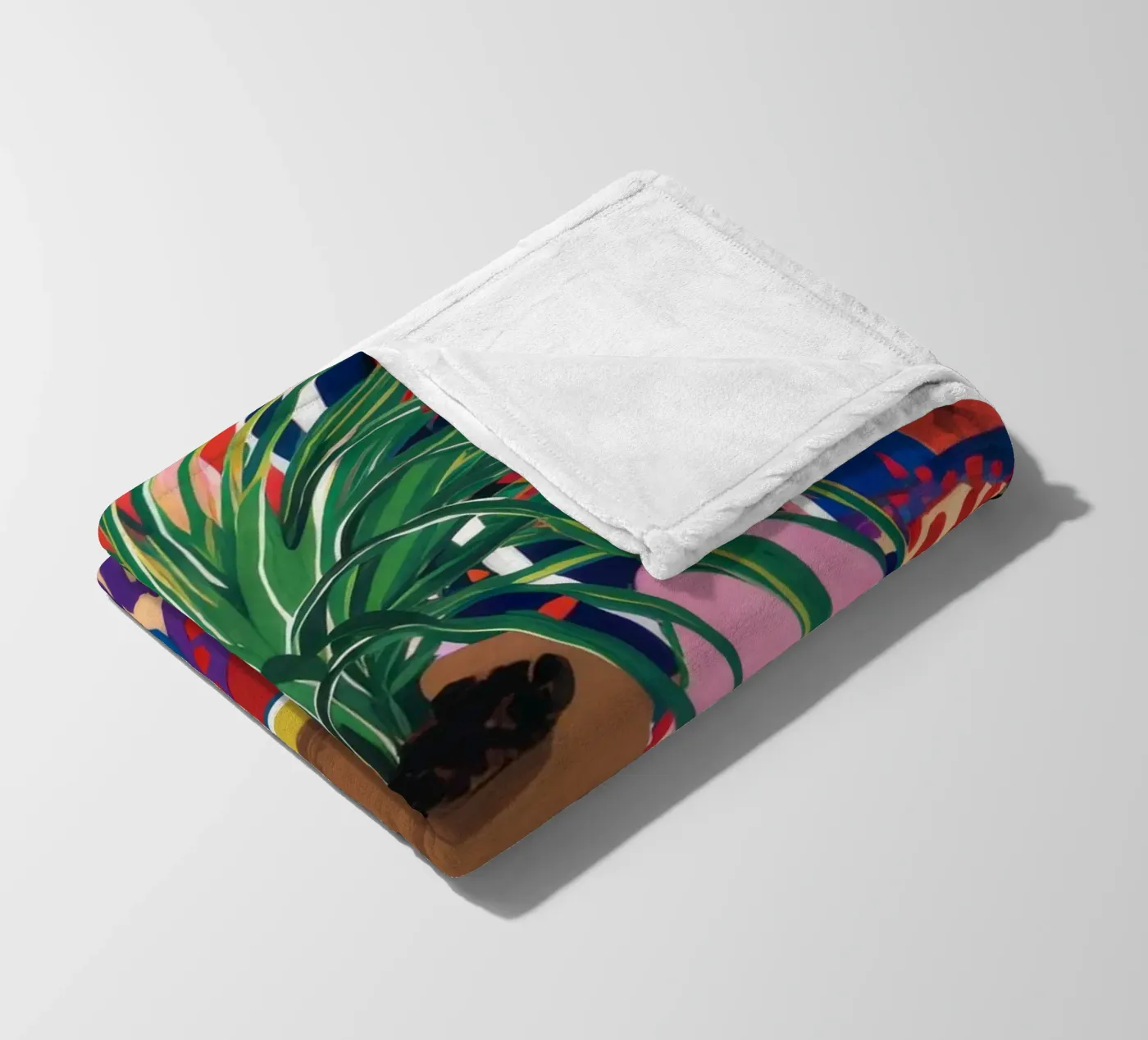 Patterned Table Stillness fleece blanket by FadeAura