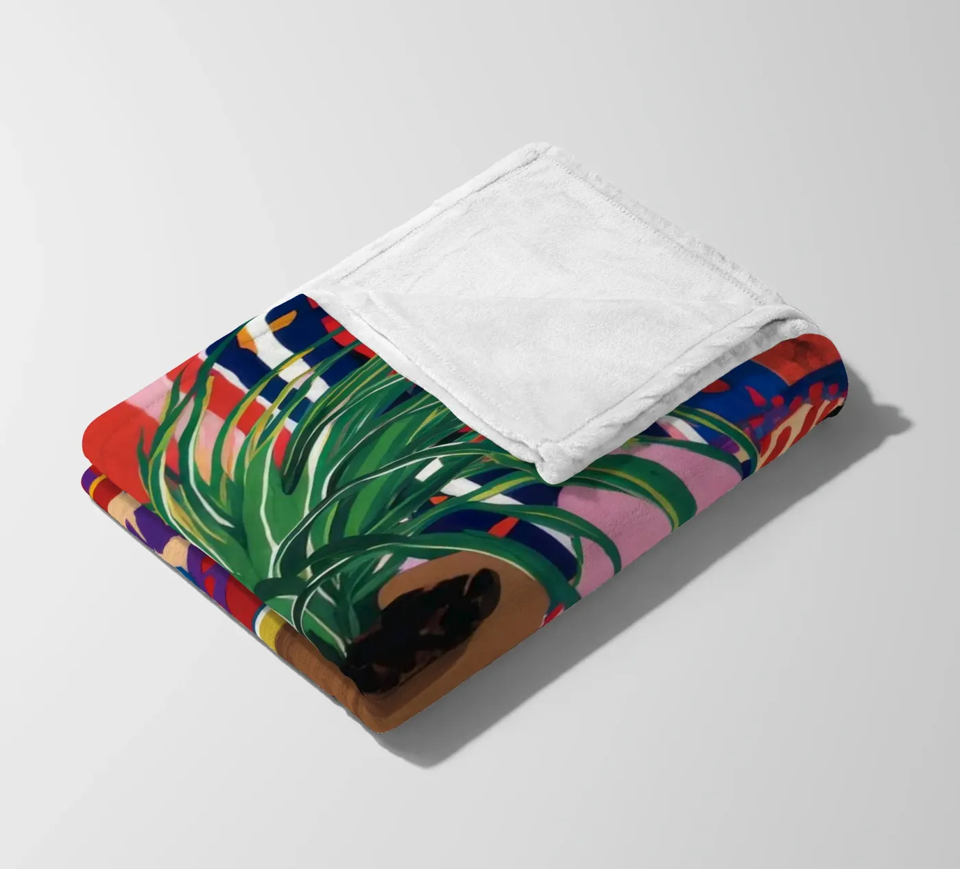Patterned Table Stillness fleece blanket by FadeAura