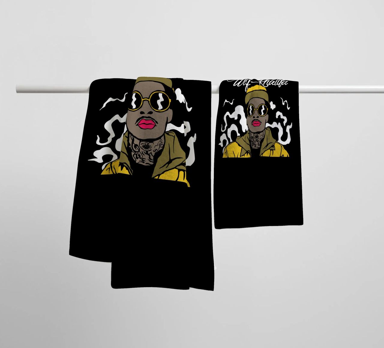 Wiz Khalifa Vector Style towel by Sigrid Rauuy