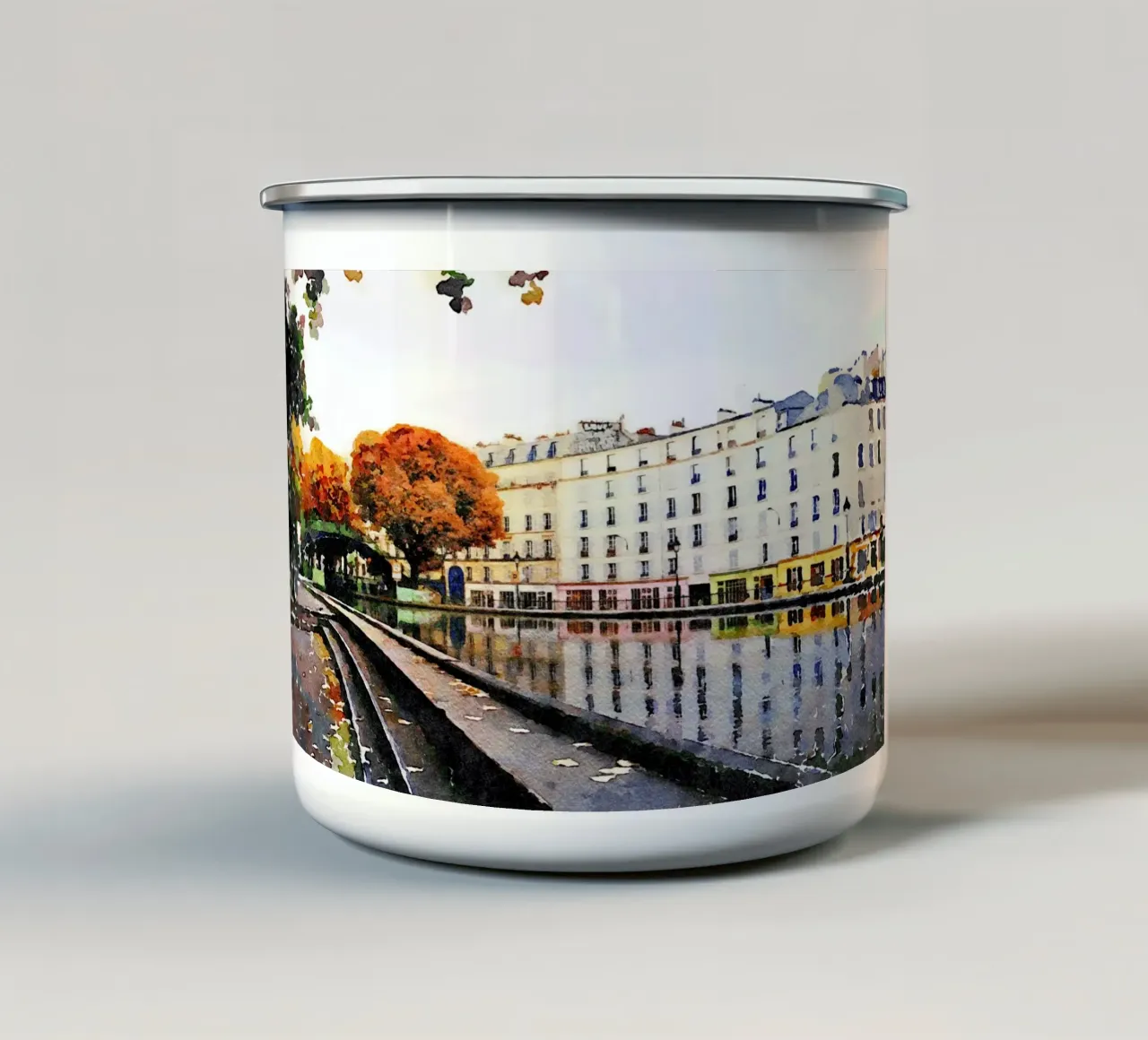 A Parigi tazza in smalto da Massimo Frascogna