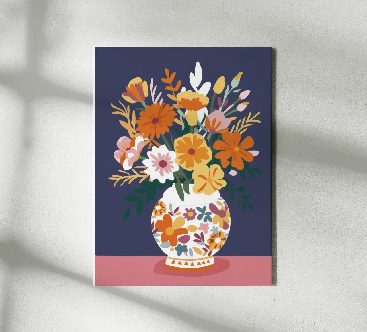 Boeket wit en goud canvas met Baklijst van FadeAura