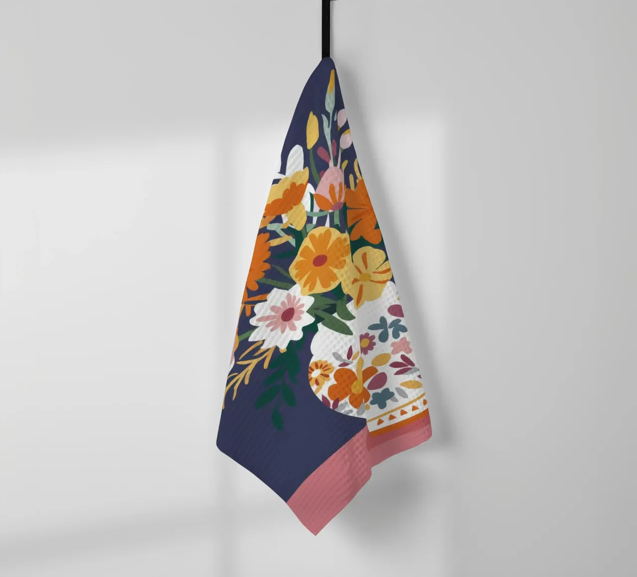 Bouquet bianco e oro canovaccio da cucina da FadeAura