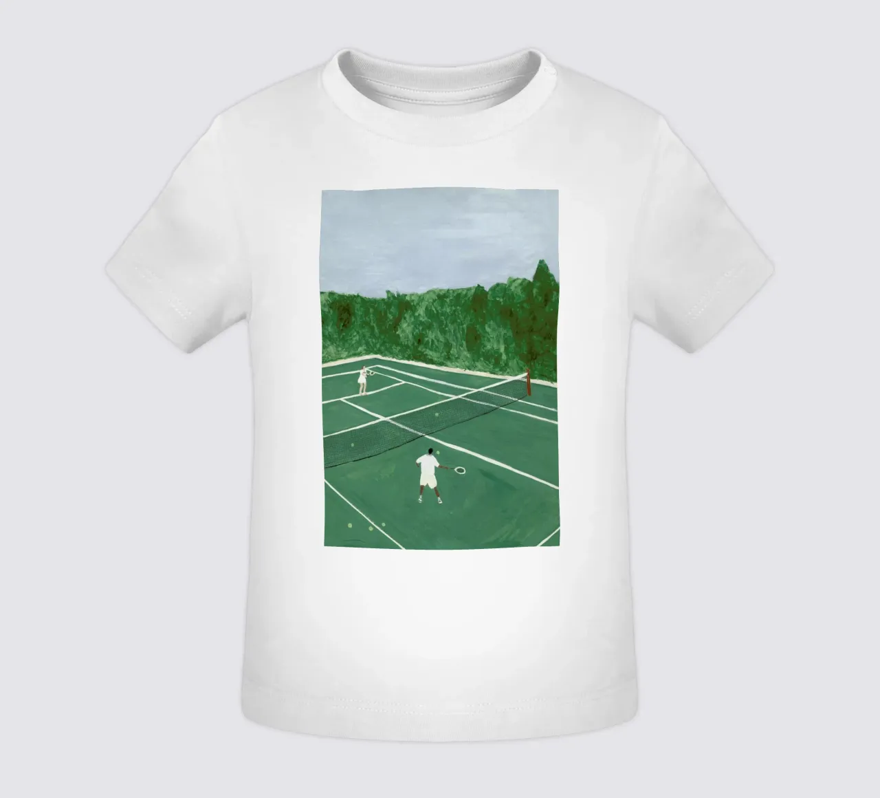 Tennis On Friday baby t-shirt by Isabelle Vandeplassche