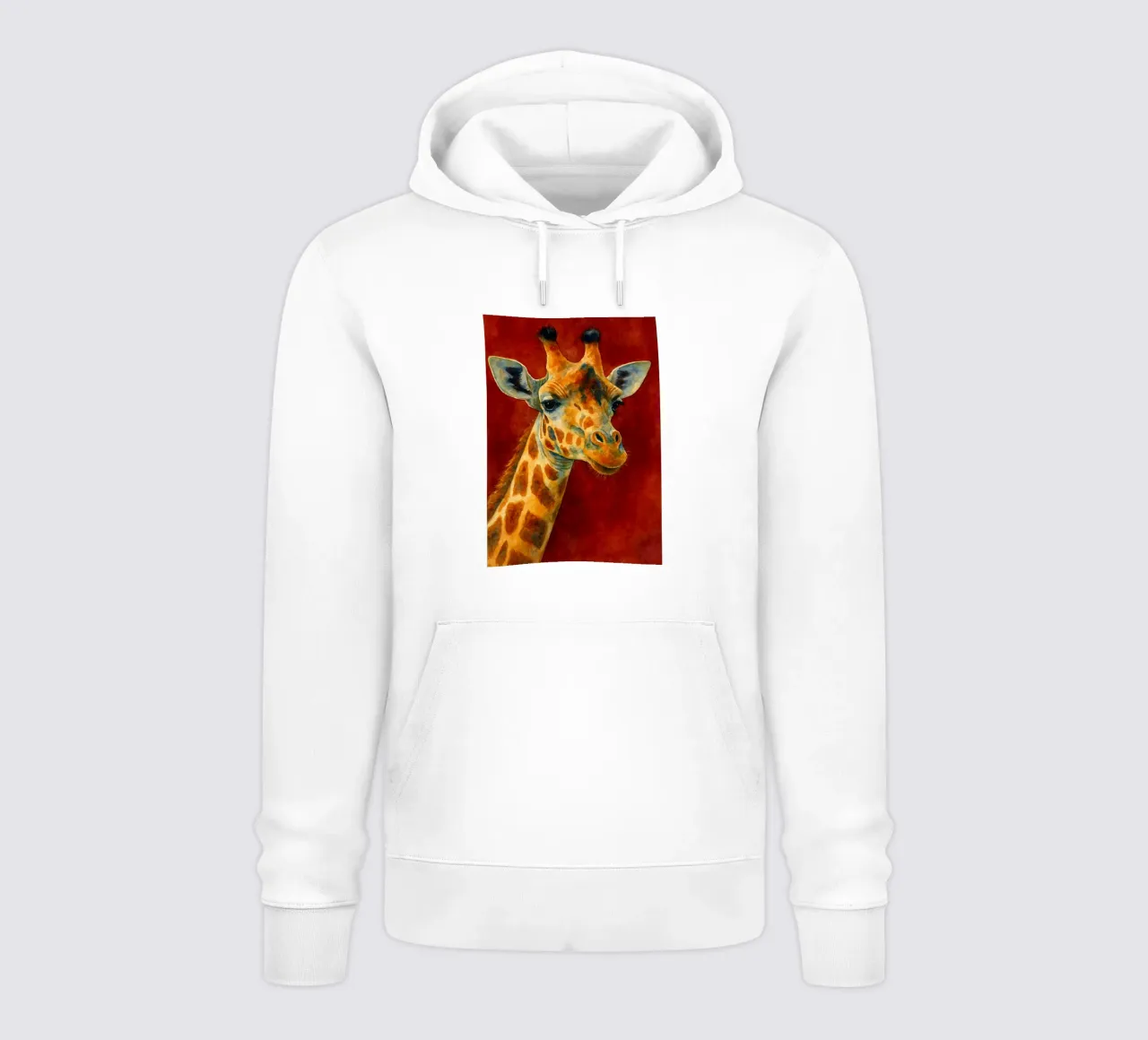 giraffa e cubo pittura colorata felpa con cappuccio da toegoe