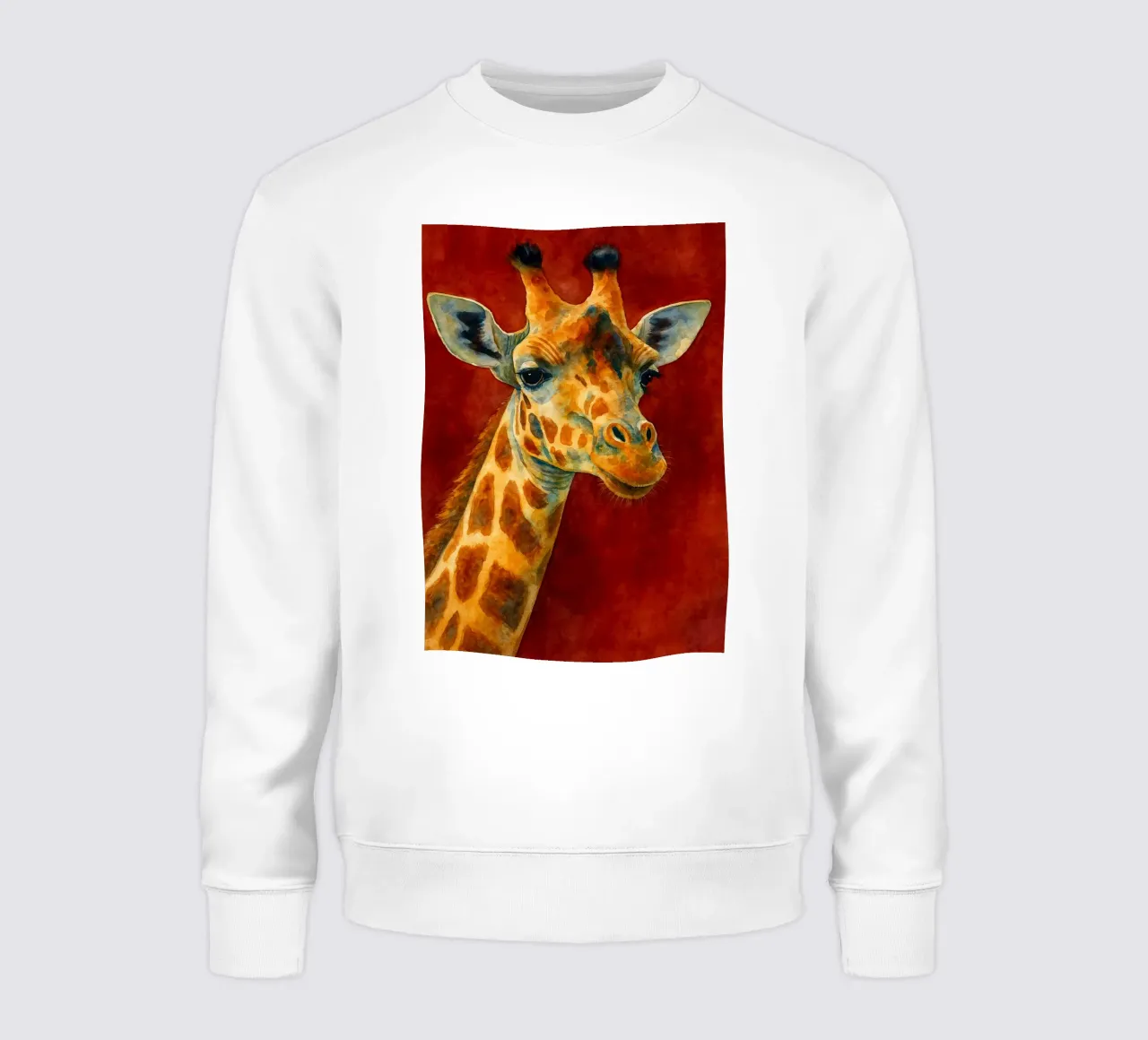 giraffa e cubo pittura colorata felpa da toegoe