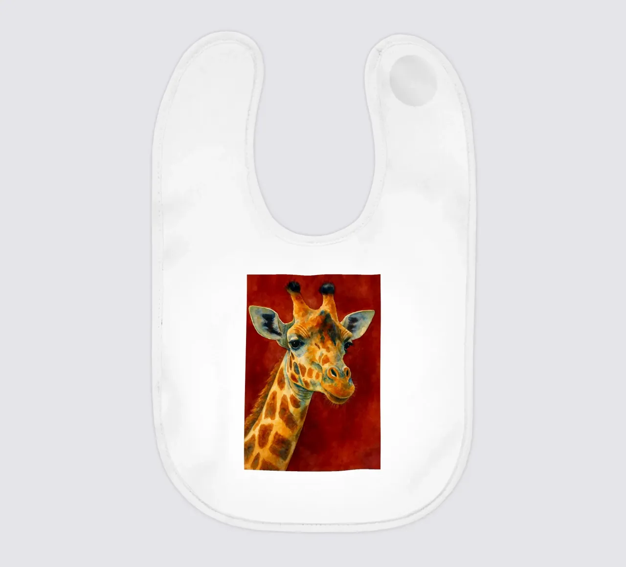 giraffa e cubo pittura colorata bavaglino da toegoe