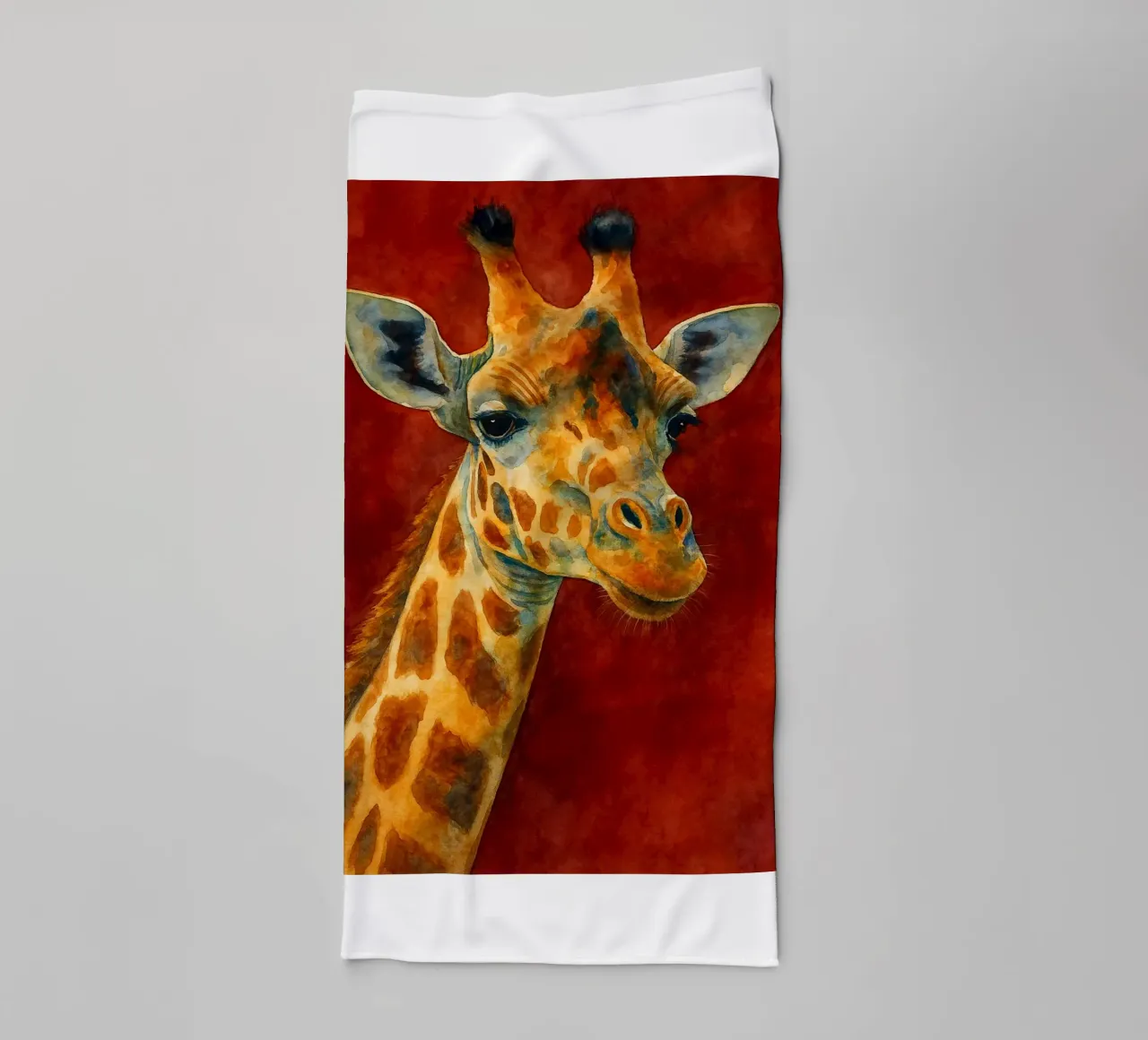 giraffa e cubo pittura colorata asciugamano da bagno da toegoe